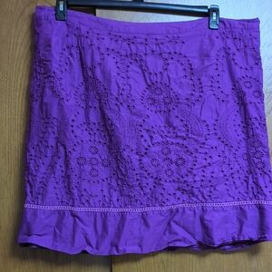 Lane Bryant Purple Mini Skirt